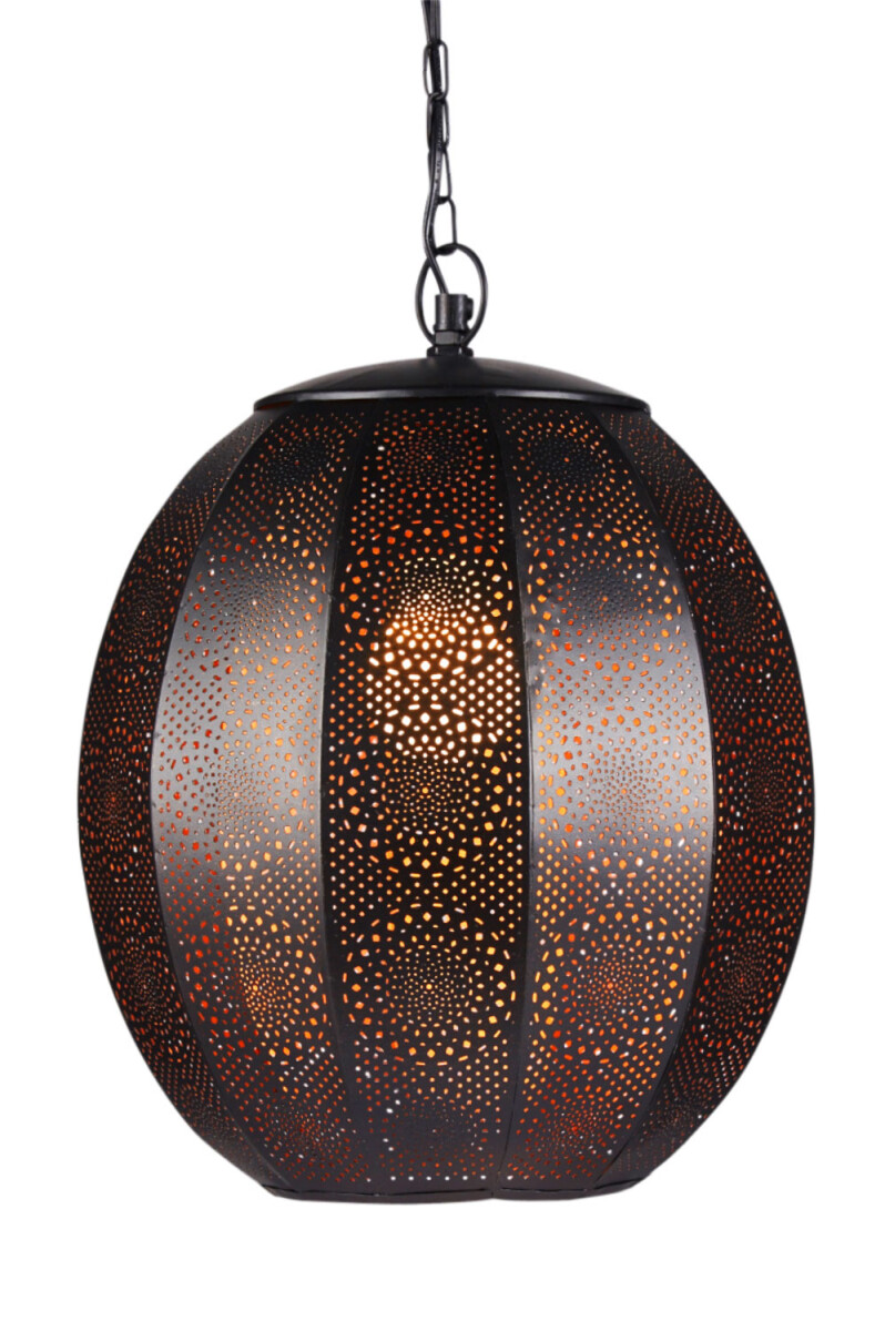 Konoos Black | Oriental Metal Pendant Light, 35 cm