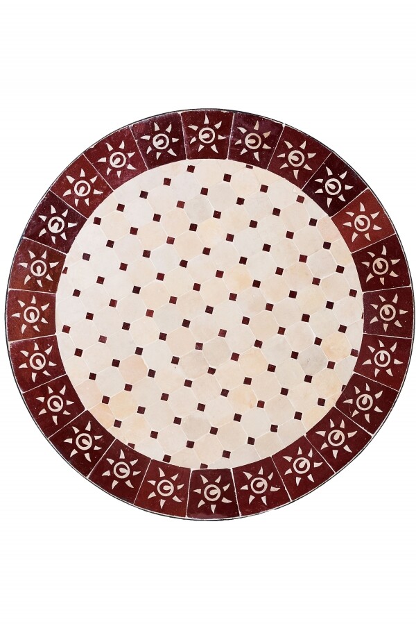 Oriental Mosaic Tile "Sun" Nat box